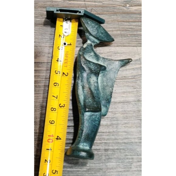 Vintage Japanese Rustic Bronze Geisha Girl Statue Sculpture Figurine 4.25x1.75" - Picture 11 of 11